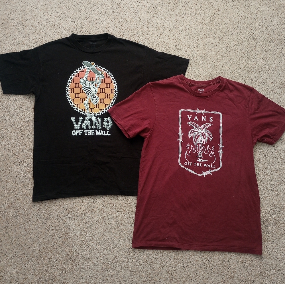 Lot Of Men's Shirts Volcom Dickies Vans Adidas Bundle Medium - Picture 8 of 10